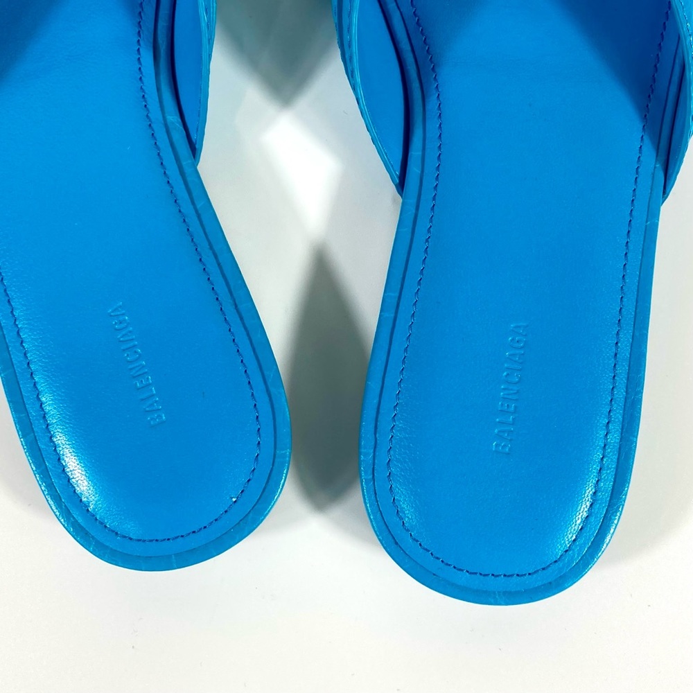NWB Balenciaga Cagole Slide Sandal Cyan Size 36.5EU 6.5US 694342WAD4E - Picture 12 of 17